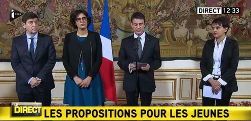 Valls : Les mesures pour l'insertion des jeunes pas destinées à «éteindre une contestation»