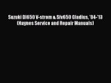 Read Suzuki Dl650 V-strom & Sfv650 Gladius '04-'13 (Haynes Service and Repair Manuals) Ebook