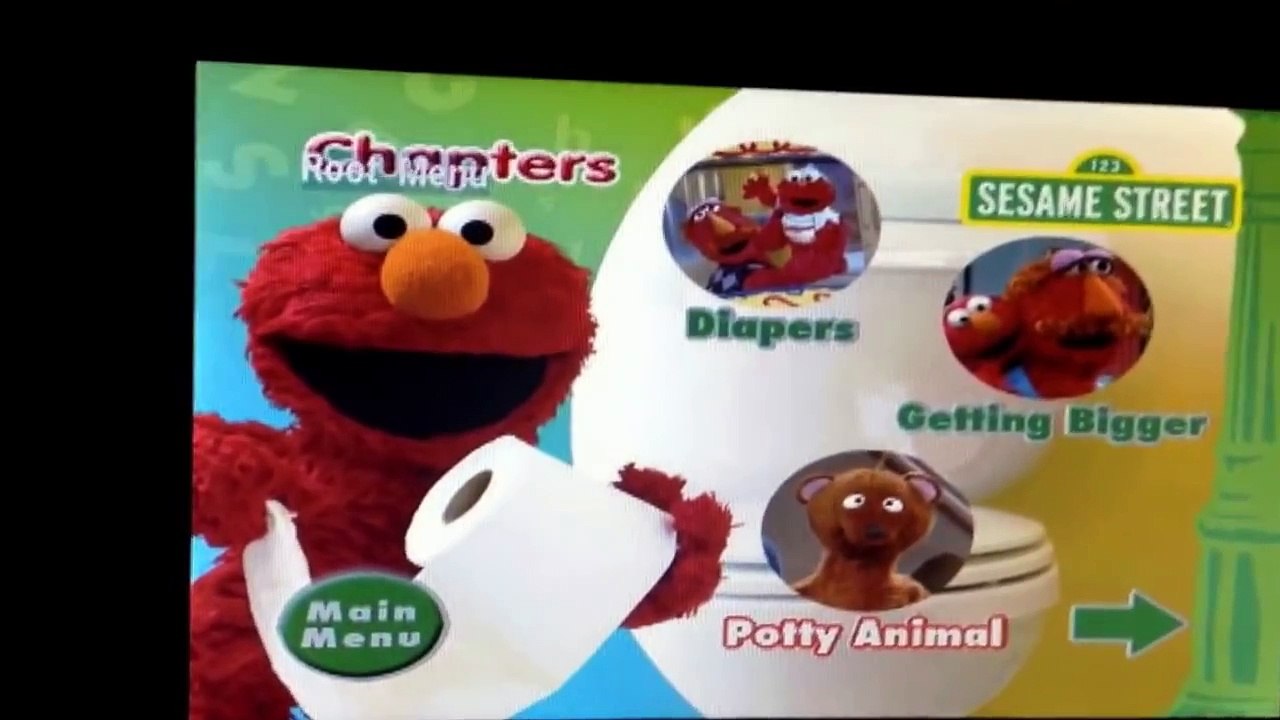 Sesame Street Elmo Potty Time 2006 DVD Menu