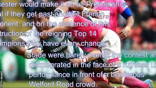RUGBY HIGHLIGHTS:Champions Cup: Leicester 41-13 Stade Francais on youtube-2016