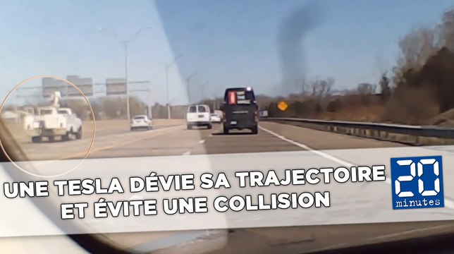 Une Tesla en pilote automatique dévie sa trajectoire et évite une collision