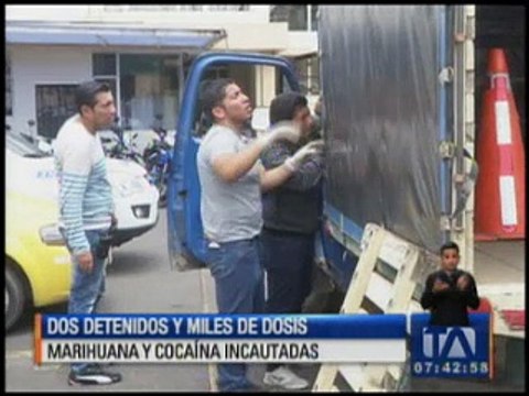 Operativos antinarcóticos dejan dos detenidos en Quito