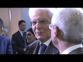 Verona - Mattarella visita la biblioteca capitolare e la sede de L'Arena (10.04.16)