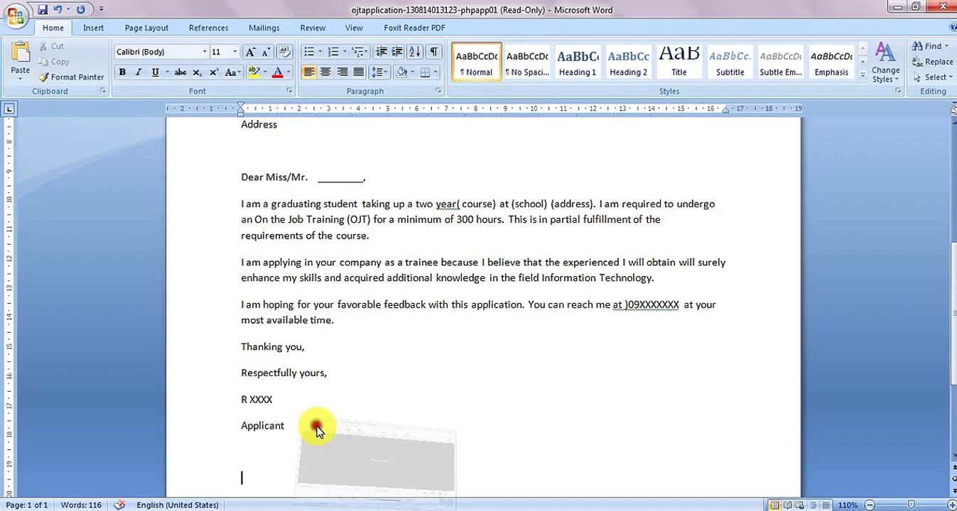 Ms Word 2007 in Tamil 06 Formatting a Letter