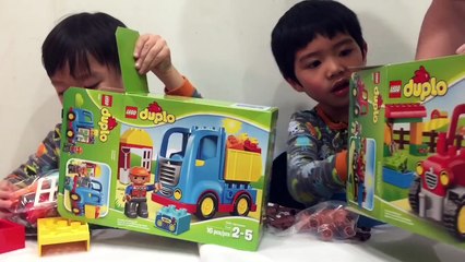 LEGO DUPLO Farm Set Unboxing | Free Play and Building a Farm | Liam and Taylor's Corner