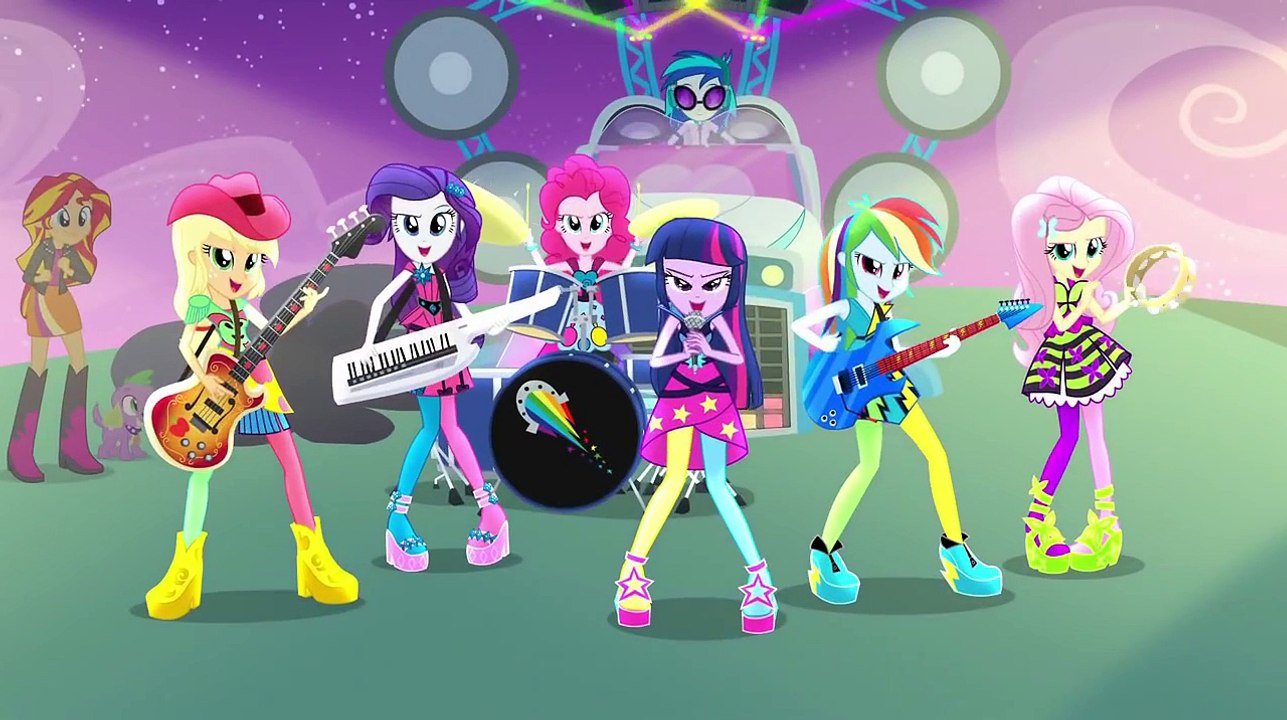 MLP: EG - Rainbow Rocks | Music | Welcome to the Show (with Rainbooms Battle) | HD