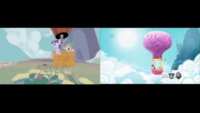 My Little Pony: Friendship is Magic Intro Recreated in Source Filmmaker Comparison Video
