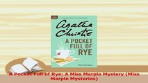 Read  A Pocket Full of Rye A Miss Marple Mystery Miss Marple Mysteries PDF Online