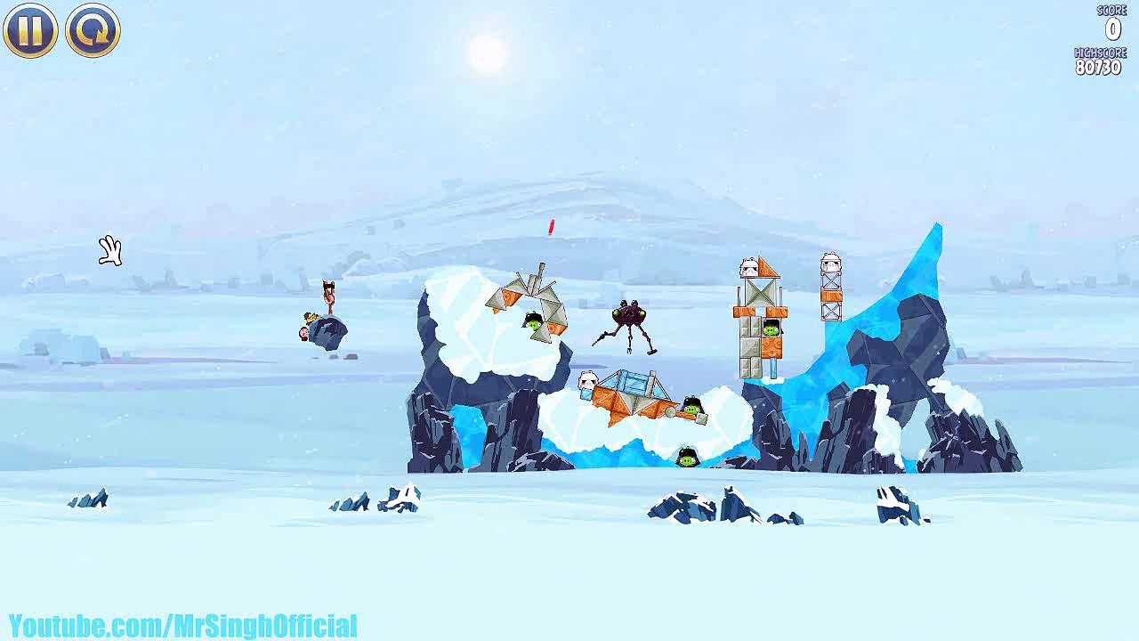 Angry Birds Star Wars - Hoth Level 3-14 Walkthrough 3Stars Highscore Angry Birds Star Wars Hoth 3-14