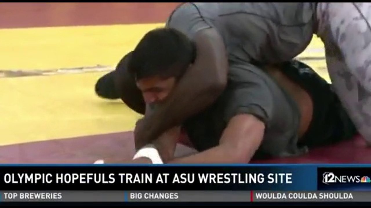 Olympic hopefuls train at ASU wrestling site