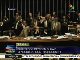 Hoy deciden diputados de Brasil si llevan a Dilma a juicio político