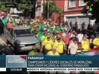 Descargar video: Paraguay: campesinos exigen a Cartes mejoras en ámbito agrícola