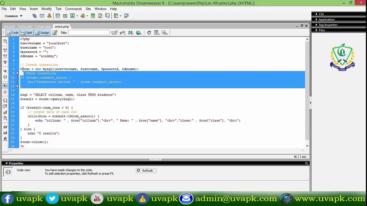 Lecture 50 how to select data from database in PHP basic in hindi urdu