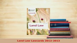 Read  Land Law Lawcards 20122013 Ebook Free
