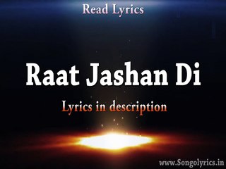 Raat Jashan Di (Zorawar) Full song lyrics - Yo Yo Honey SIngh, Jasmine Sandlas