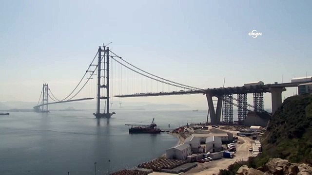 İzmit Körfez Geçiş Köprüsü'nde sona yaklaşıldı