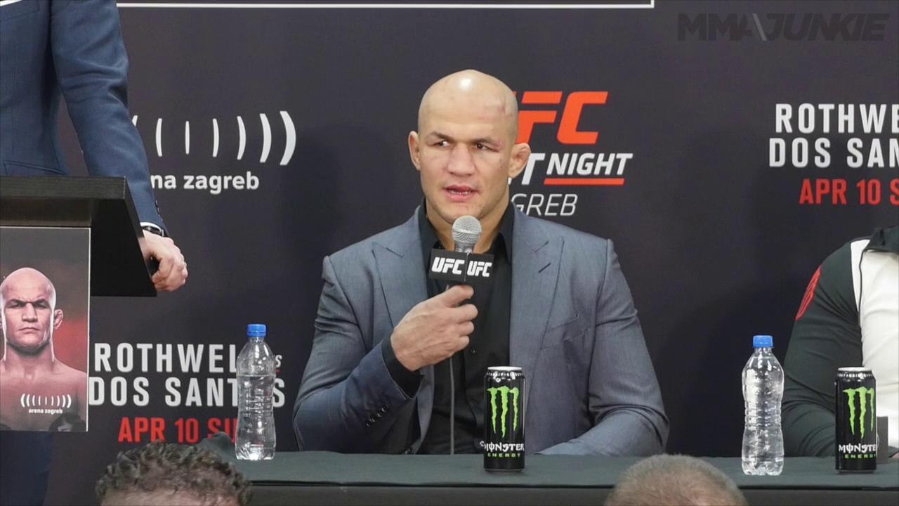 UFC Fight Night 86 Junior Dos Santos post presser highlight