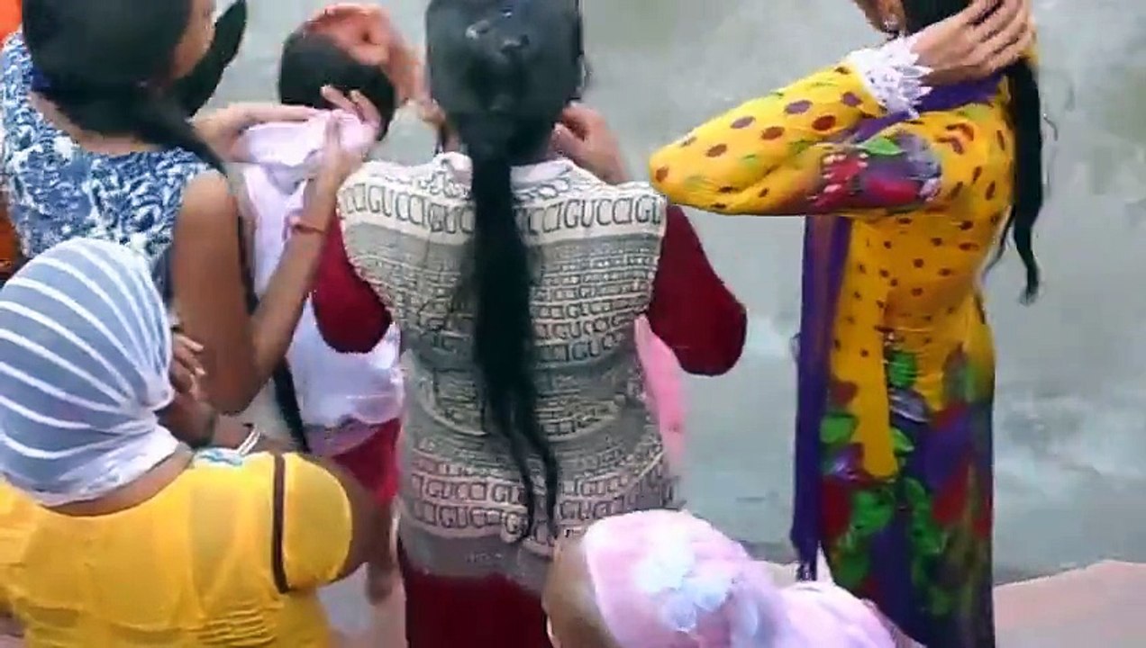 Indian Girl Bathing In Swimming Pool