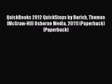 Read QuickBooks 2012 QuickSteps by Barich Thomas [McGraw-Hill Osborne Media 2011] (Paperback)