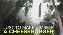 Man Breaks Into Five Guys To Make Himself A Cheeseburger