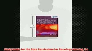 Free   Study Guide for the Core Curriculum for Oncology Nursing 5e Read Download