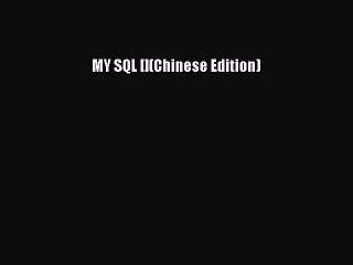 Read MY SQL [](Chinese Edition) Ebook Free
