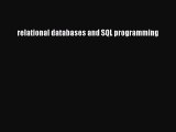 Read relational databases and SQL programming Ebook Free