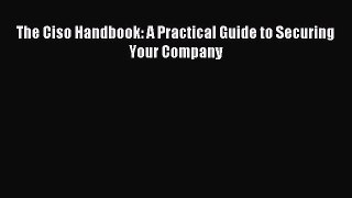 Download The Ciso Handbook: A Practical Guide to Securing Your Company PDF Free