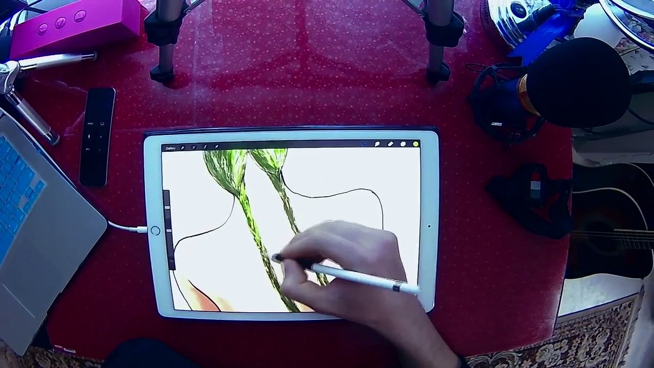 Oil Painting On Ipad Pro Draw Using Apple pencil