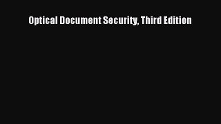 Read Optical Document Security Third Edition PDF Free