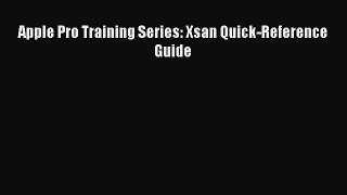 Download Apple Pro Training Series: Xsan Quick-Reference Guide PDF Online