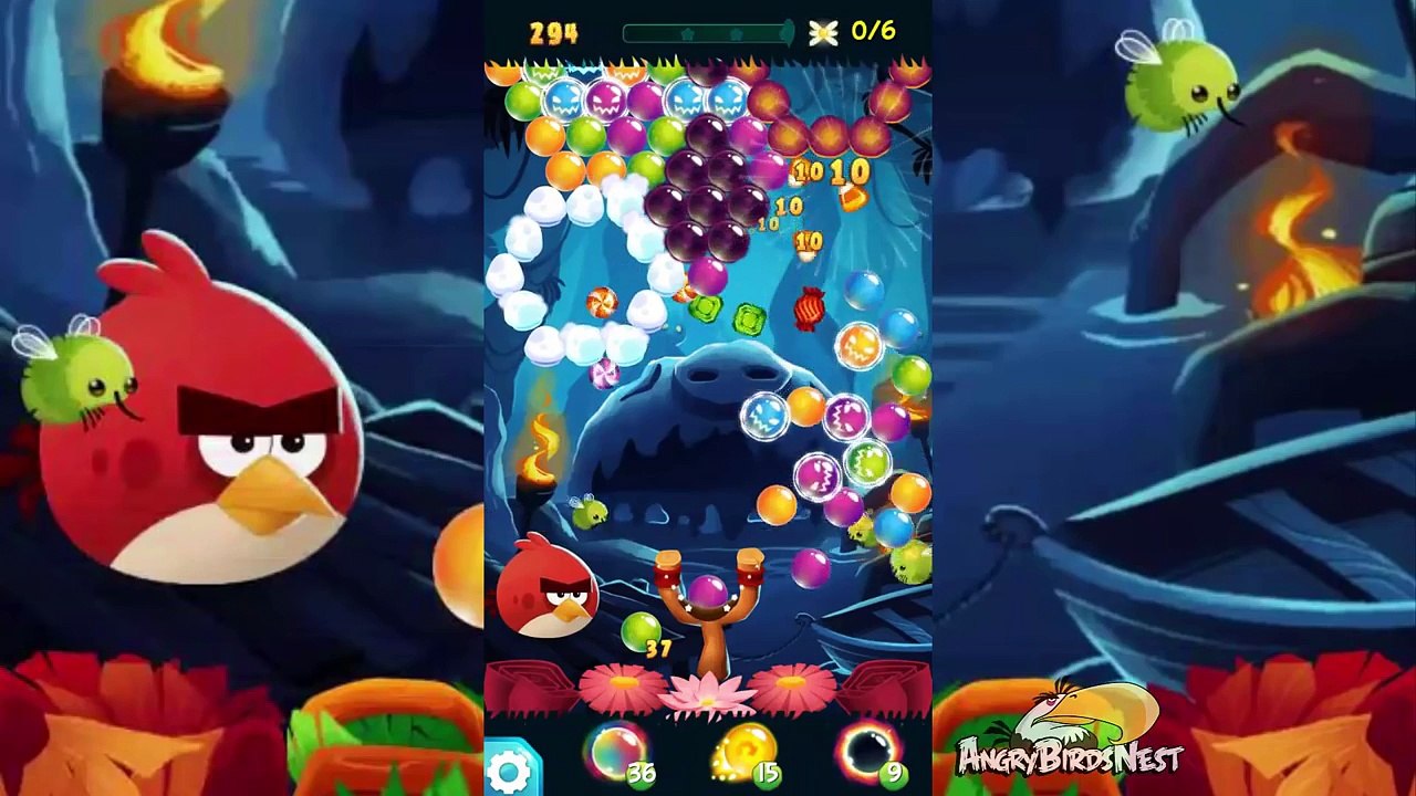 Lets Play Angry Birds Pop Part 61 - Levels 321 to 325 - Red vs The Undead Halloween Update