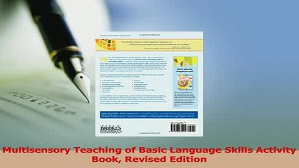 Read  Multisensory Teaching of Basic Language Skills Activity Book Revised Edition Ebook Free