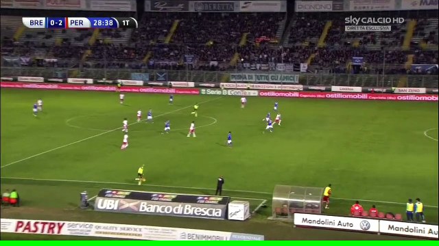 0-2 Matteo Ardemagni Goal Italy Serie B - 11.04.2016, Brescia Calcio 0-2 Perugia Calcio