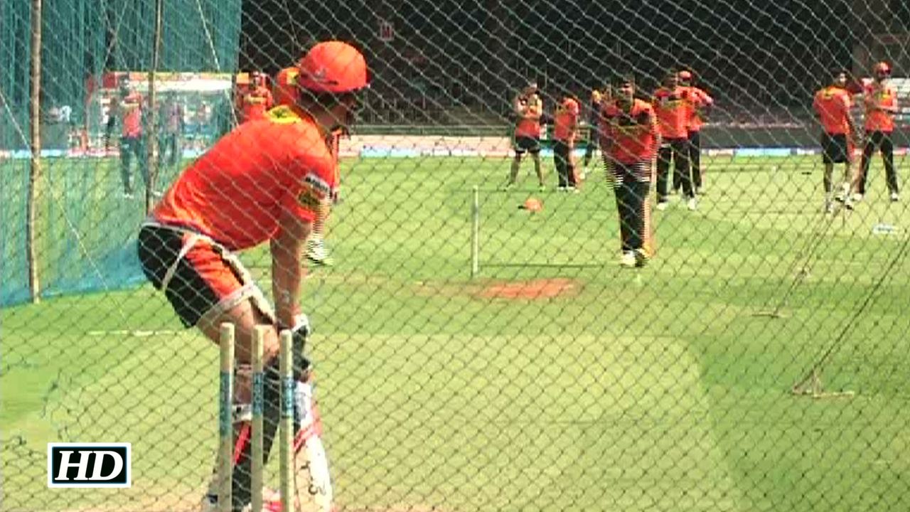 IPL 9 SRH vs RCB Sunrisers Hyderabad Practice Session