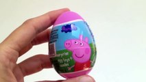 5 Peppa Pig Surprise Eggs Unwrapping - Candy Surprise Egg Part 1