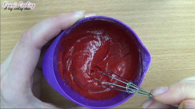 Tiny Red Velvet Valentines Cake (Edible) - Kawaii Cooking - a tiny cooking show