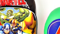 Marvel GIANT Backpack The Avengers and JUMBO Surprise Egg (Play Doh) Superheroes Toy Eggs