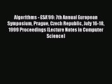 Read Algorithms - ESA'99: 7th Annual European Symposium Prague Czech Republic July 16-18 1999