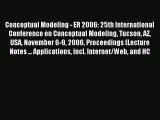 Download Conceptual Modeling - ER 2006: 25th International Conference on Conceptual Modeling