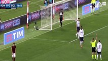 القائم يحرم محمد صلاح من هدفين l مباراة روما وبولنيا 1-1 ( الدروي الايطالي 2016 ) HD