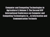 Read Computer and Computing Technologies in Agriculture II Volume 2: The Second IFIP International