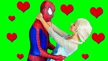 Spiderman Saves Frozen Elsa - Elsa True Love Kiss - Funny Superhero Movie in Real life