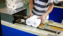 Semi automatic multi rolls kitchen towel toilet paper package sealing machine