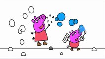 Peppa Pig Coloring Pages For Kids - Kids Pigs And Bubbles