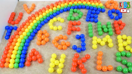 ABC SONG Nursery Rhymes for Babies GIANT Rainbow Colors Ball Pit For Kids & Toddlers