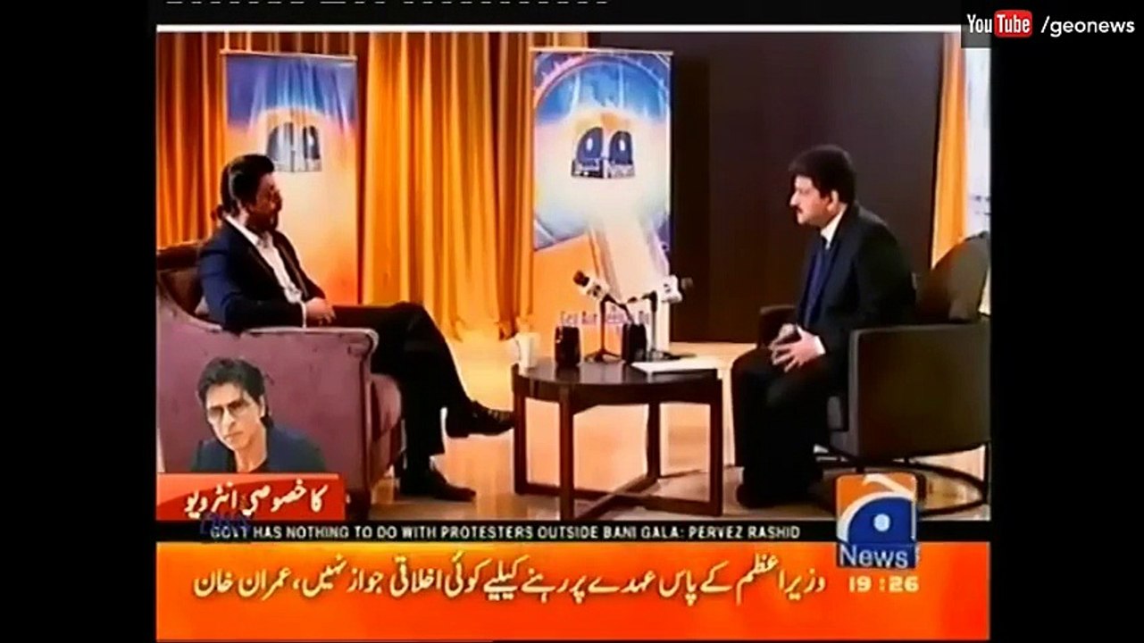 Shahrukh Khan with Hamid Mir for FAN - Imran Khan is my Hero - Geo News