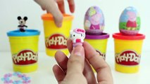 Surprise Eggs Peppa Pig Play-Doh Eggs Frozen Disney Minnie Mouse Huevos Sorpresa Toy Videos Part 6