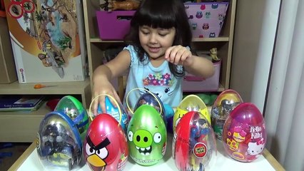 20 Surprise Eggs Opening Superman Batman Jurassic World Paw Patrol Ninja Turtles Angry Birds