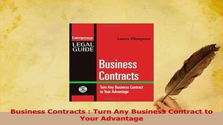 Read  Business Contracts  Turn Any Business Contract to Your Advantage Ebook Free